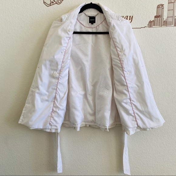 Express White Ruffle Button Up Jacket Size XS - Picture 11 of 16